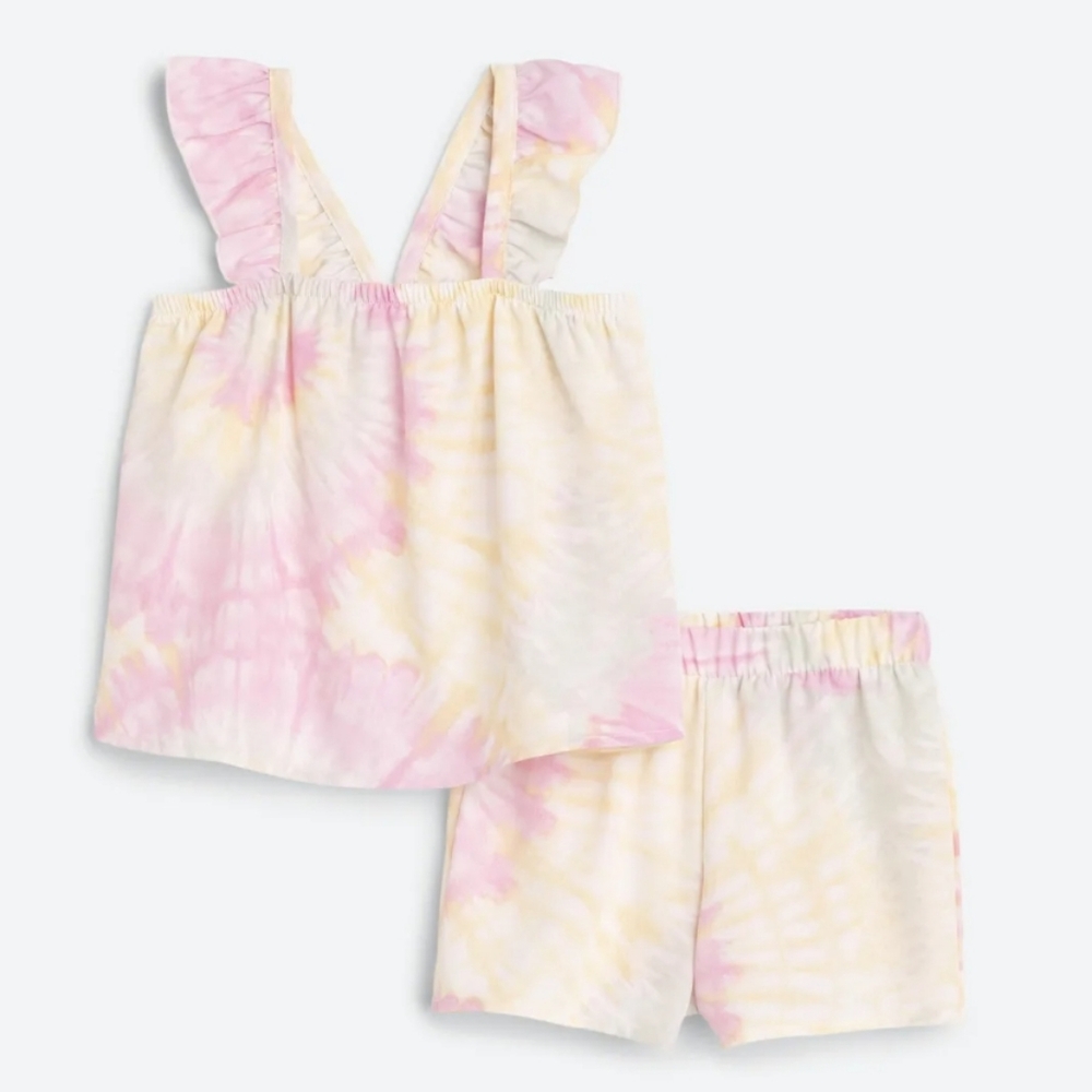 Moonpink tie dye matching set